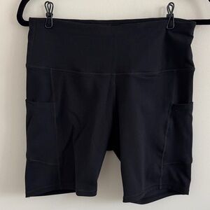 IUGA 6” biker shorts high waisted black Sz M